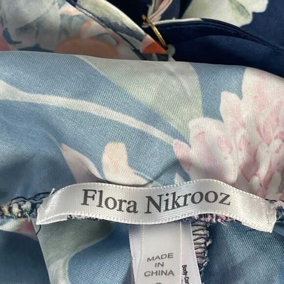 Anthropologie Flora Nikrooz Renata Luxury Lingerie Blue Floral Romper Sz… - Picture 7 of 11